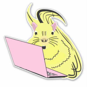 Autocollant écureuil nerd