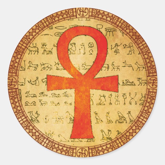 Autocollant égyptien - Croix d'Ankh (Devant)