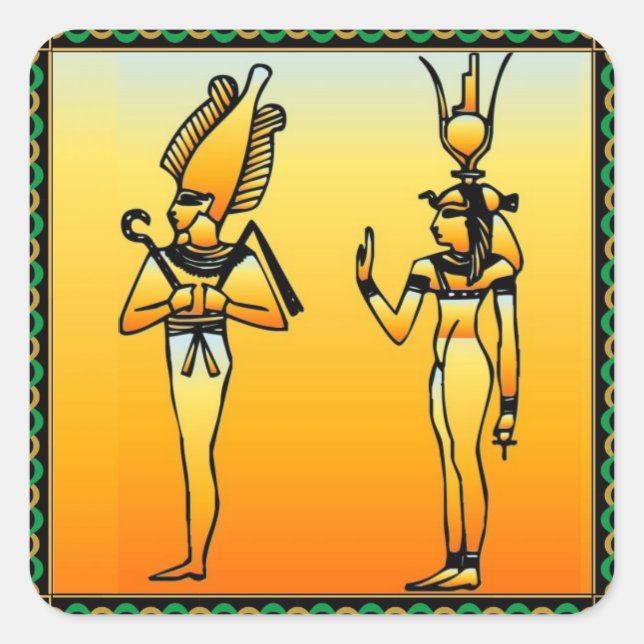 Autocollant égyptien de hiéroglyphes (Devant)