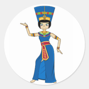 Autocollant égyptien de la Reine Nefertiti