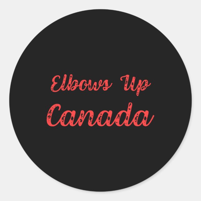 Autocollant Elbows Up Canada11 (Devant)