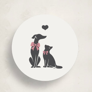Autocollant Élégant de Garde d'Animaux Classique