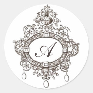 Autocollant élégant de monogramme