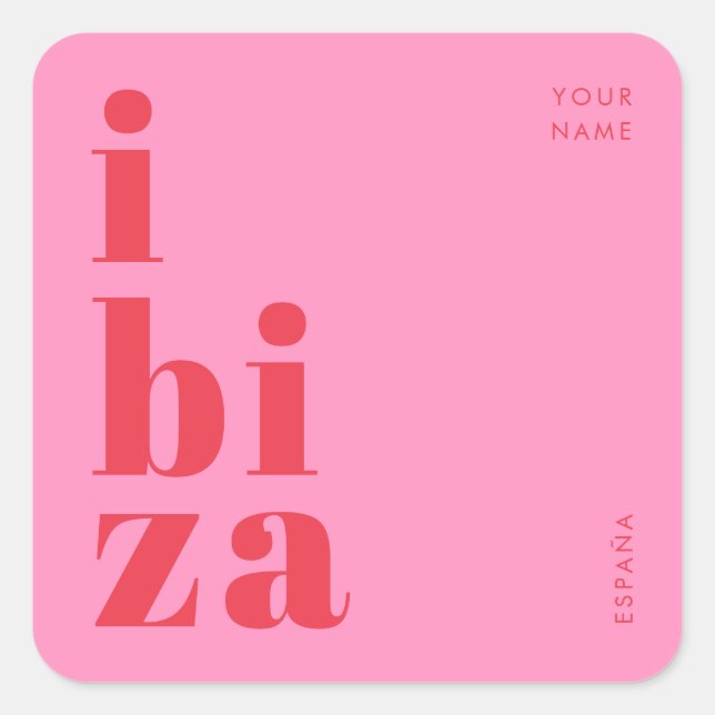 Autocollant élégant Ibiza Espagne (Devant)
