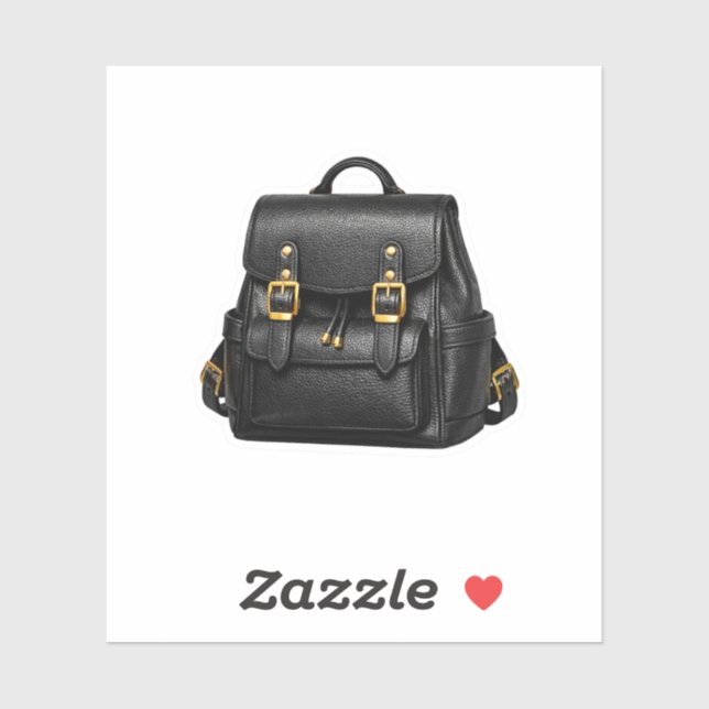 Autocollant élégant pour sac à dos en cuir de luxe (Feuille)