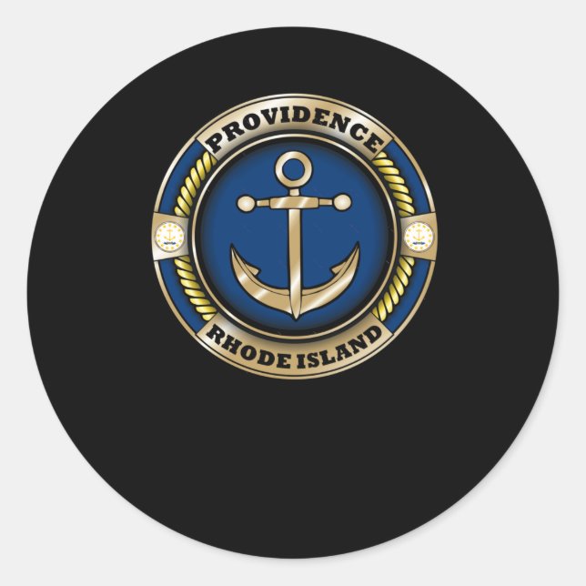 Autocollant emblème d'ancre de Providence Rhode Is (Devant)
