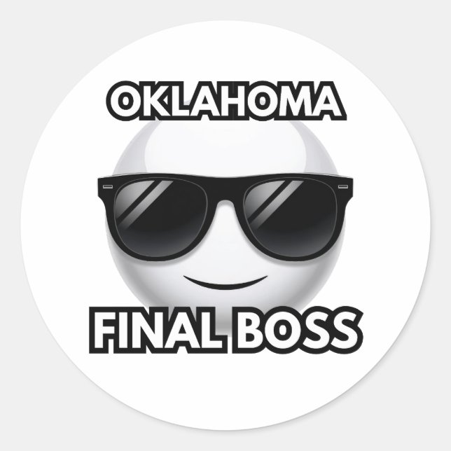 Autocollant Emoji Cool de Boss Final d'Oklahoma (Devant)