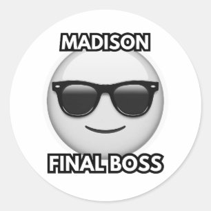 Autocollant Emoji Cool de Boss Final Madison