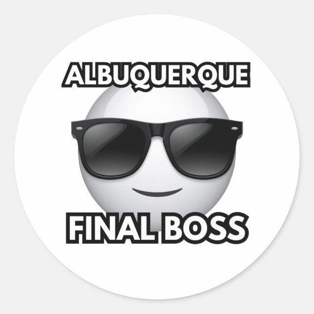 Autocollant Emoji Cool de Patron Final d'Albuquerq (Devant)