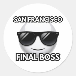Autocollant Emoji Cool de San Francisco Final Boss
