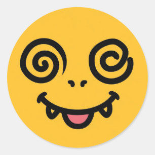 Autocollant Emoji de Monstre Hypno Mignon et Étour