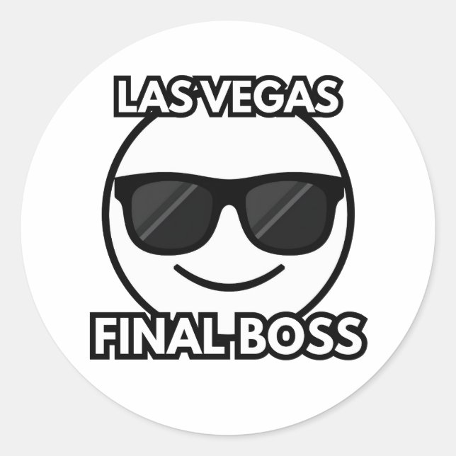 Autocollant Emoji Las Vegas Final Boss Cool (Devant)