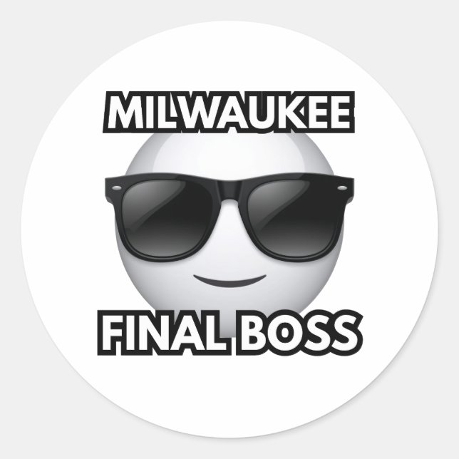 Autocollant Emoji Milwaukee Final Boss Cool (Devant)