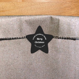 Autocollant en forme Black Christmas Business Star