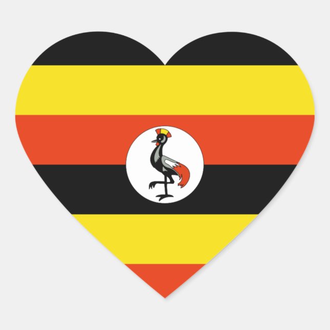 Autocollant en forme de coeur avec le drapeau de l (Devant)