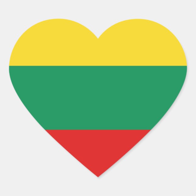 Autocollant en forme de coeur avec le drapeau de l (Devant)