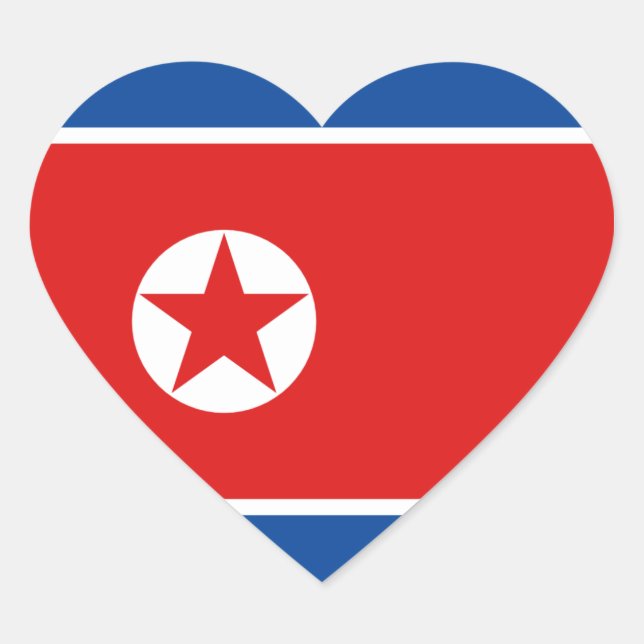 Autocollant en forme de cœur avec le drapeau de la (Devant)