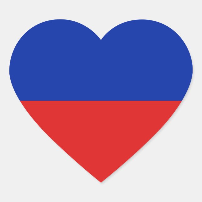 Autocollant en forme de coeur avec le drapeau d'Ha (Devant)