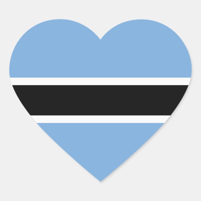 Autocollant en forme de cœur avec le drapeau du Bo (Devant)