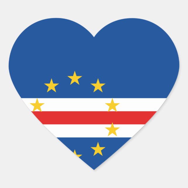 Autocollant en forme de cœur avec le drapeau du Ca (Devant)