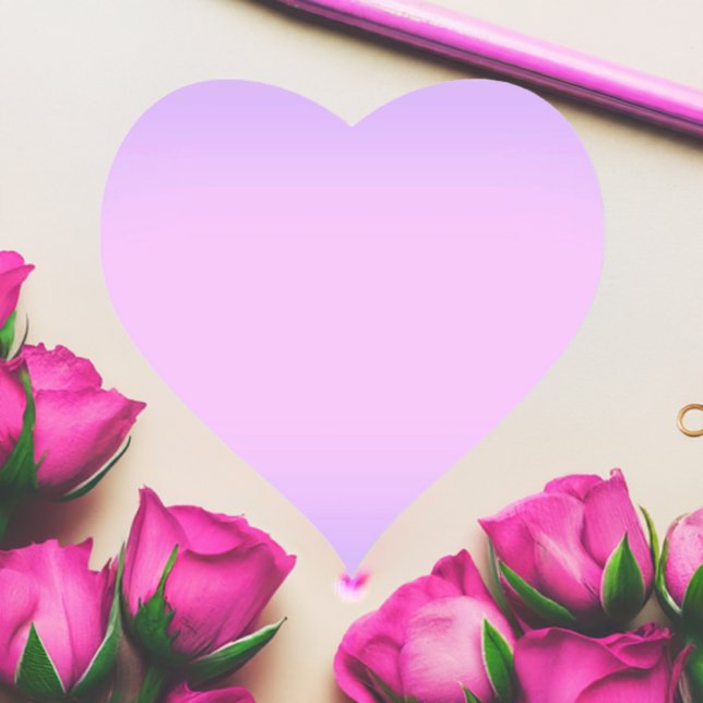 Autocollant en forme de cœur en lavande rose (Pink Lavender Heart Sticker)