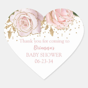 Autocollant en forme de cœur pour Baby Shower de f
