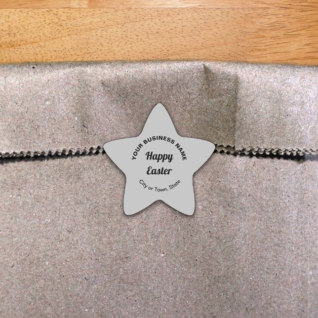 Autocollant en forme d'étoile gris pour Pâques ent (Créateur téléchargé)