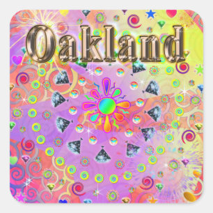 Autocollant en or Lucky Oakland