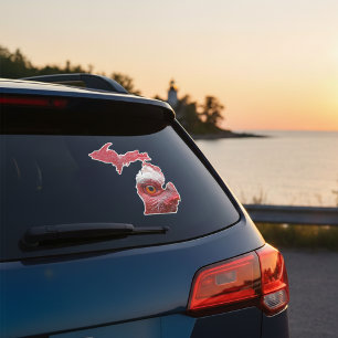 Autocollant en silhouette de poulet du Michigan