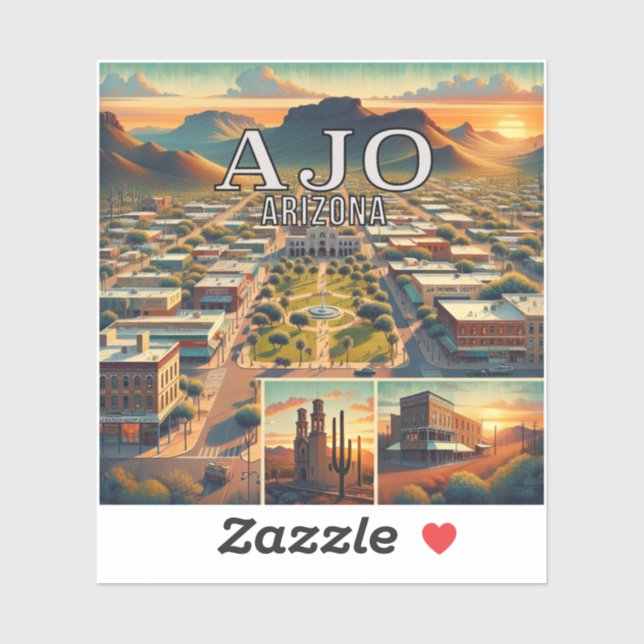 Autocollant en vinyle Ajo Arizona 3 pouces (Feuille)