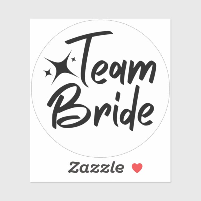 Autocollant en vinyle clair calligraphique Team Br (Feuille)