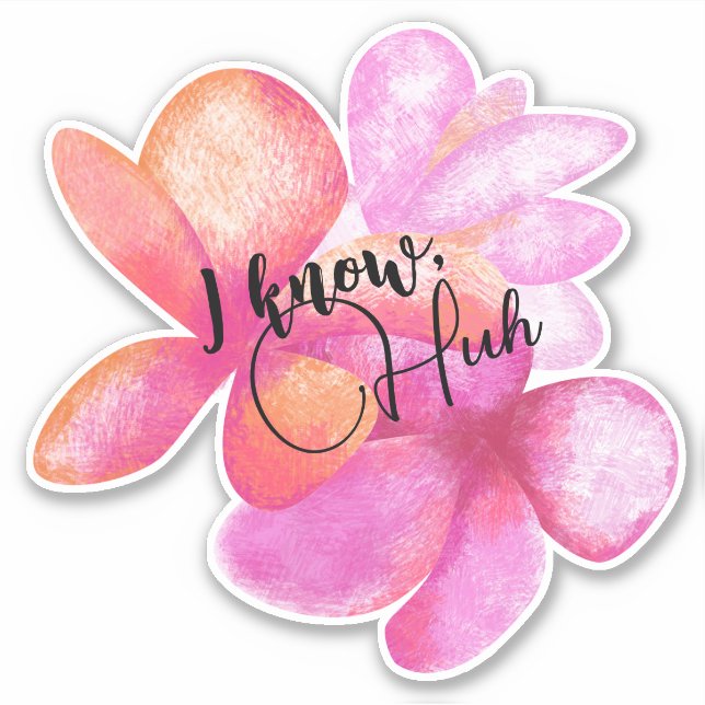 Autocollant en vinyle coupé sur mesure Hawaiian Tr (Devant)