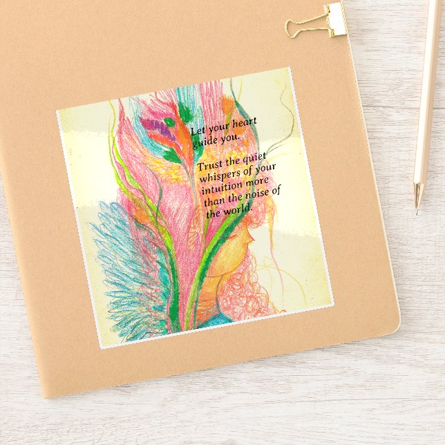 Autocollant en vinyle d'angle Vintage découpé sur  (Carnet)