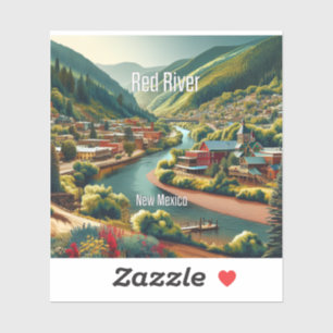 Autocollant en vinyle de 3 pouces de Red River New