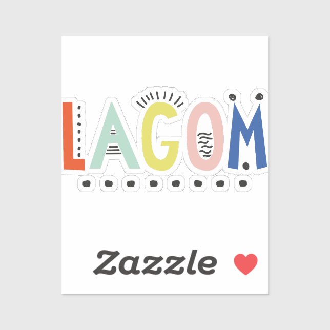 Autocollant en vinyle de couleur Lagom (Feuille)