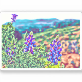Autocollant en vinyle de fleurs violettes canadien