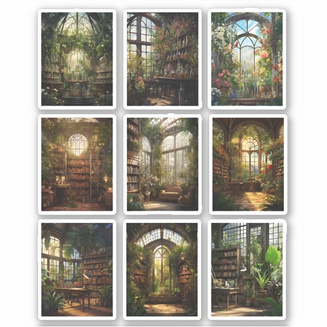 Autocollant en vinyle de l'Académie botanique (Devant)