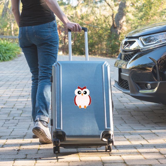 Autocollant en vinyle découpé sur mesure Chouette (Valise Insitu)