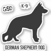 Autocollant en vinyle K9 pour berger allemand
