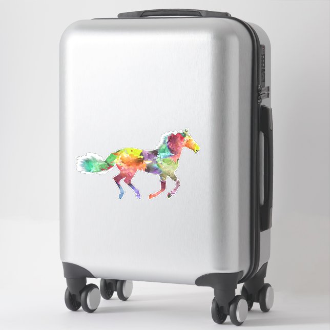 Autocollant en vinyle peint Rainbow (Sur valise)