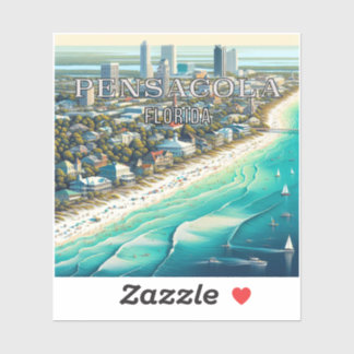 Autocollant en vinyle Pensacola Florida 3 pouces