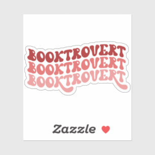 Autocollant en vinyle rouge multicolore rétro