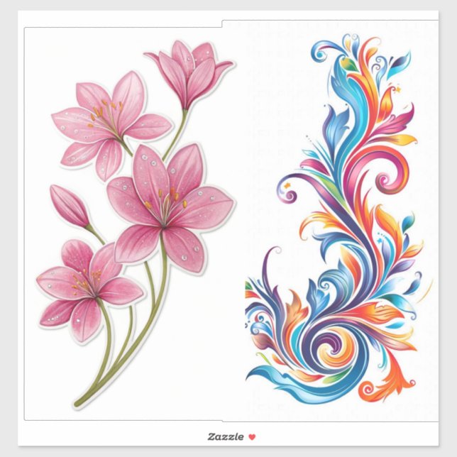 Autocollant en vinyle sur mesure (Feuille)