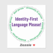 Autocollant en vinyle sur mesure pour le langage i