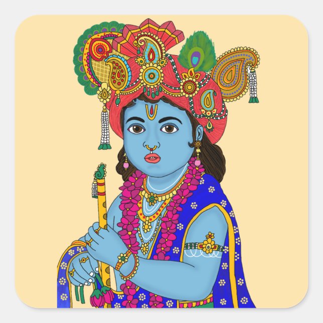 Autocollant Enfant Krishna (Devant)