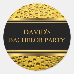 Autocollant enterrement de vie de garçon bière Gol