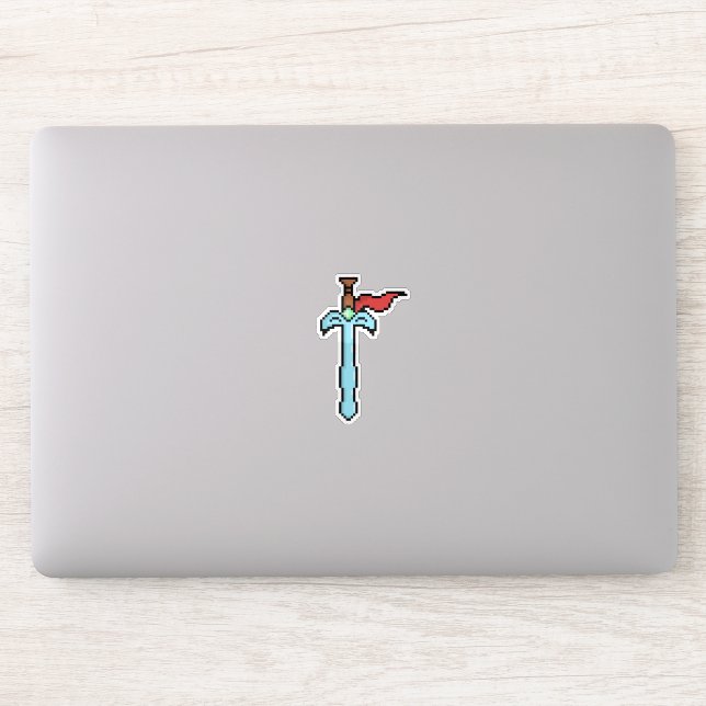 Autocollant Épée Pixel Rétro – RPG Vintage (Ordinateur)