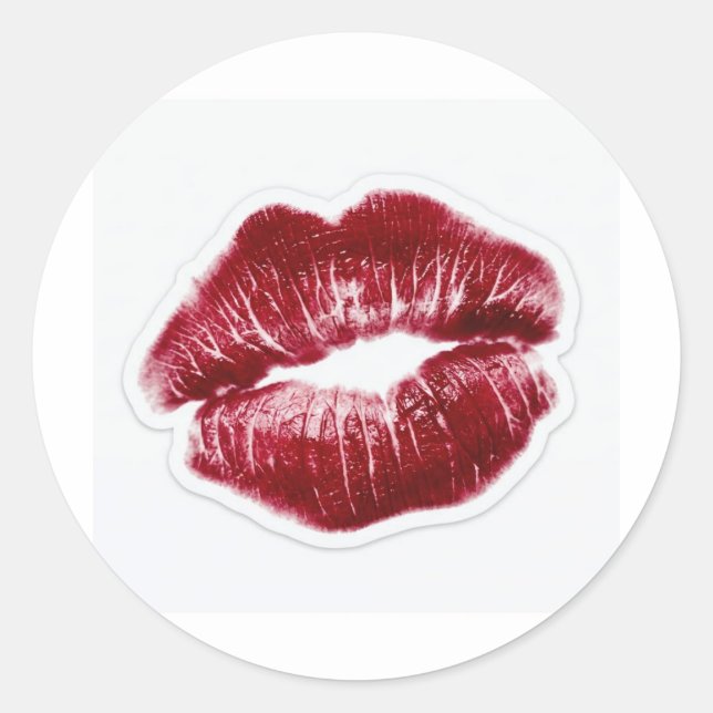 Autocollant esthétique Baddie marque de baiser aux (Devant)