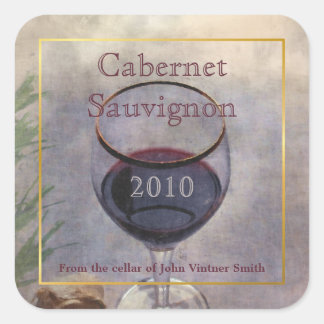 Autocollant étiquette bouteille à vin
