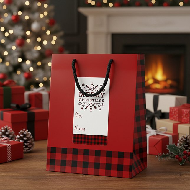 Autocollant étiquette cadeau flocon de neige Joyeu (Créateur téléchargé)
